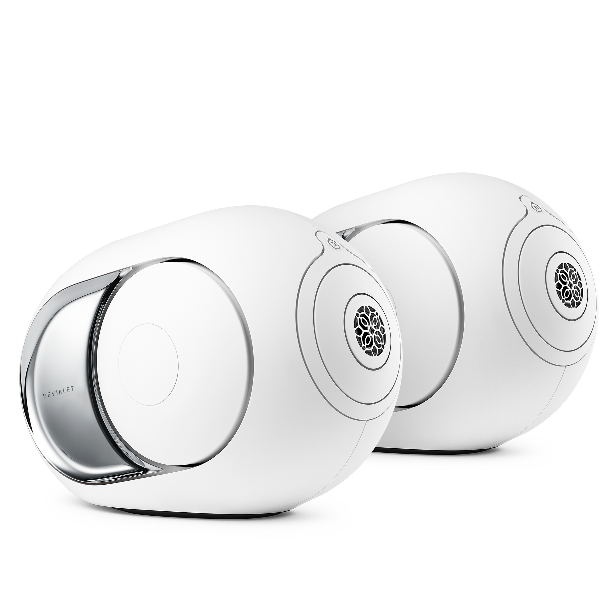 スピーカー・ウーファー Devialet Phantom 1 103db light chrome Phantom I 103 dB Light Chrome Stereo - High-end speaker