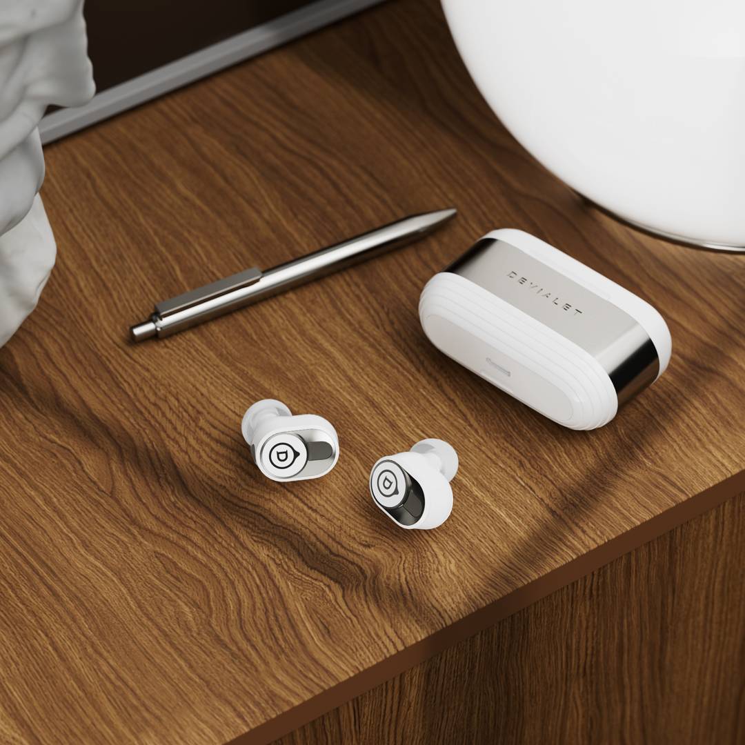 Devialet Gemini II Auricolari Wireless Bluetooth Bianchi - Modello Usato In Buono Stato