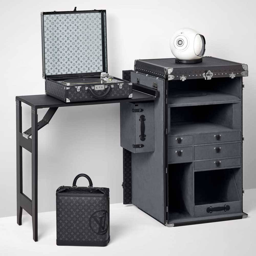 Louis Vuitton Black Monogram Eclipse Earphones Trunk Box