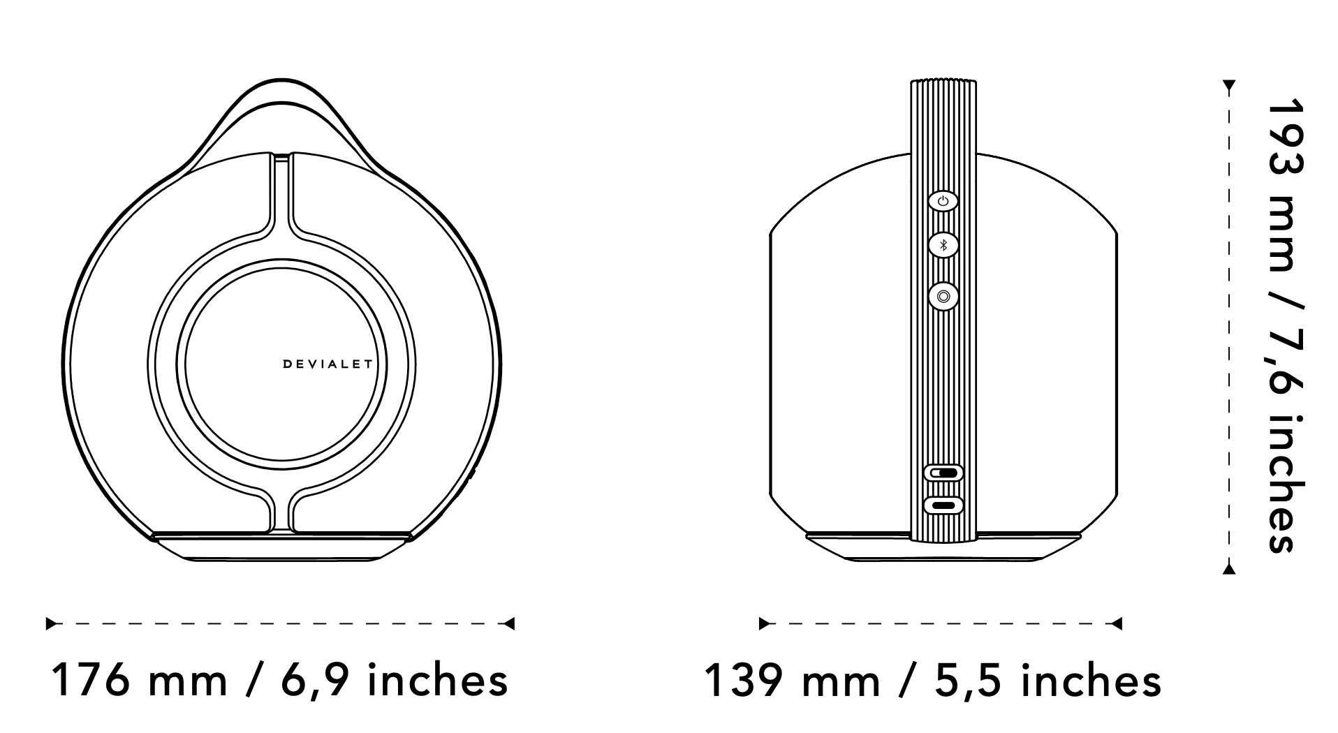 Devialet Mania - Portable High-Fidelity Speaker - Light Grey