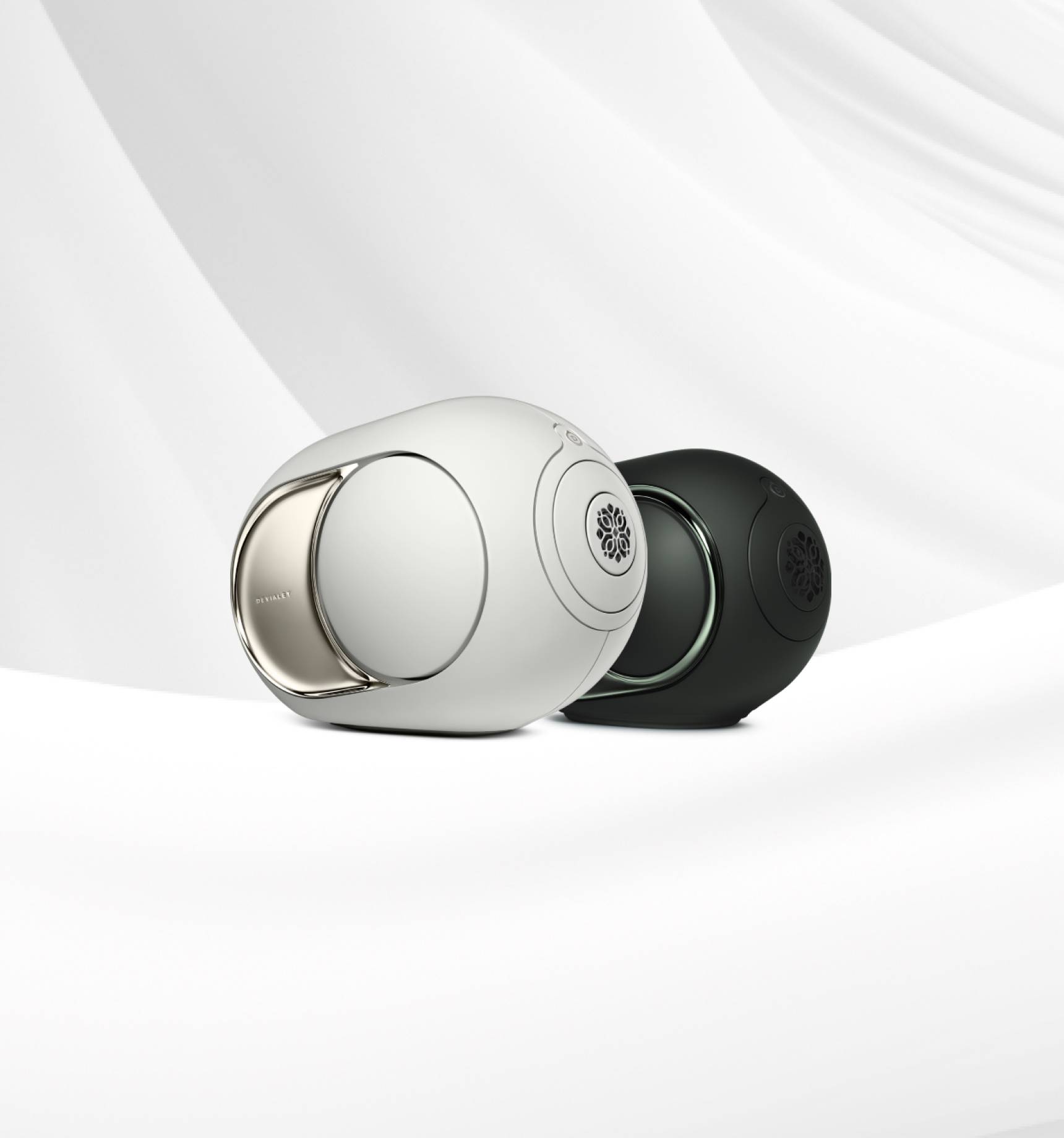 スピーカー・ウーファー Devialet Phantom 1 103db light chrome Phantom I 103 dB Light Chrome Stereo - High-end speaker
